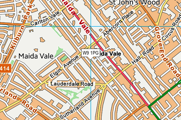 W9 1PG map - OS VectorMap District (Ordnance Survey) W9 1PG map - OS VectorMap District (Ordnance Survey)
