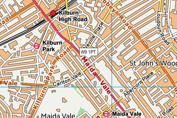 W9 1PT map - OS VectorMap District (Ordnance Survey) W9 1PT map - OS VectorMap District (Ordnance Survey)