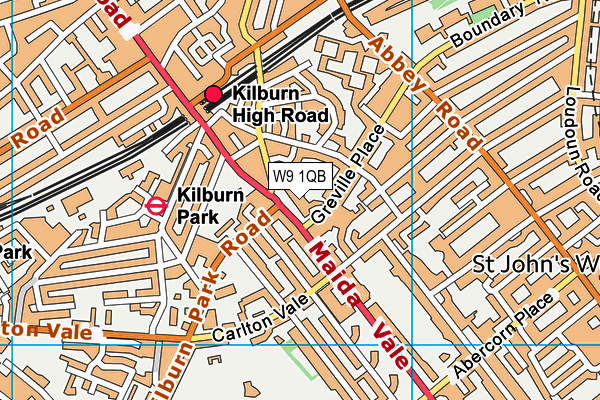 W9 1QB map - OS VectorMap District (Ordnance Survey) W9 1QB map - OS VectorMap District (Ordnance Survey)