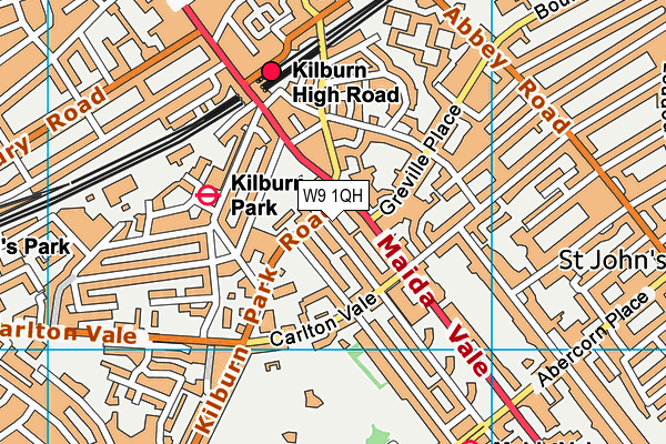 W9 1QH map - OS VectorMap District (Ordnance Survey) W9 1QH map - OS VectorMap District (Ordnance Survey)