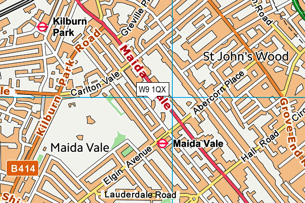W9 1QX map - OS VectorMap District (Ordnance Survey) W9 1QX map - OS VectorMap District (Ordnance Survey)