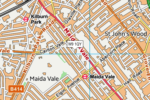 W9 1QY map - OS VectorMap District (Ordnance Survey) W9 1QY map - OS VectorMap District (Ordnance Survey)