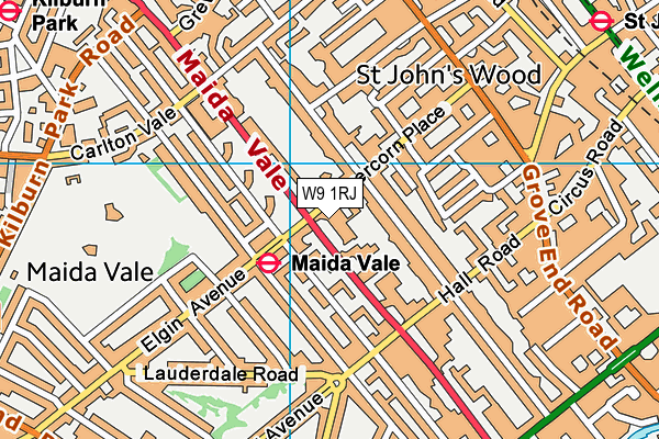 W9 1RJ map - OS VectorMap District (Ordnance Survey) W9 1RJ map - OS VectorMap District (Ordnance Survey)