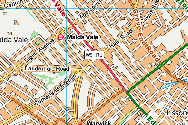 W9 1RU map - OS VectorMap District (Ordnance Survey) W9 1RU map - OS VectorMap District (Ordnance Survey)