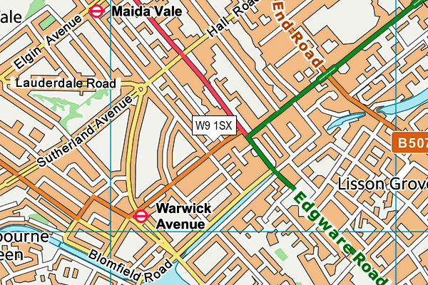 W9 1SX map - OS VectorMap District (Ordnance Survey) W9 1SX map - OS VectorMap District (Ordnance Survey)