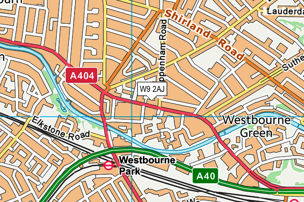 W9 2AJ map - OS VectorMap District (Ordnance Survey) W9 2AJ map - OS VectorMap District (Ordnance Survey)