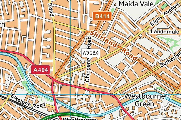 W9 2BX map - OS VectorMap District (Ordnance Survey) W9 2BX map - OS VectorMap District (Ordnance Survey)