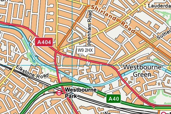 W9 2HX map - OS VectorMap District (Ordnance Survey) W9 2HX map - OS VectorMap District (Ordnance Survey)