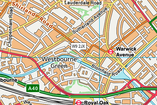 W9 2JX map - OS VectorMap District (Ordnance Survey) W9 2JX map - OS VectorMap District (Ordnance Survey)