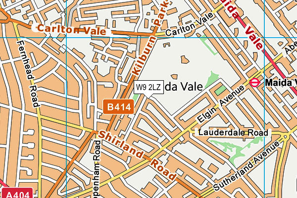 W9 2LZ map - OS VectorMap District (Ordnance Survey) W9 2LZ map - OS VectorMap District (Ordnance Survey)