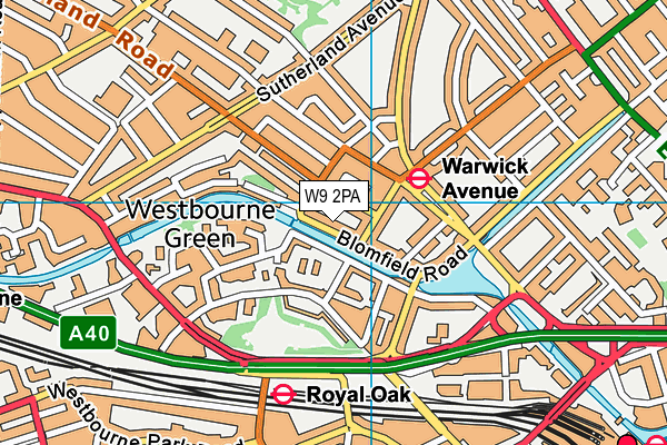 W9 2PA map - OS VectorMap District (Ordnance Survey) W9 2PA map - OS VectorMap District (Ordnance Survey)