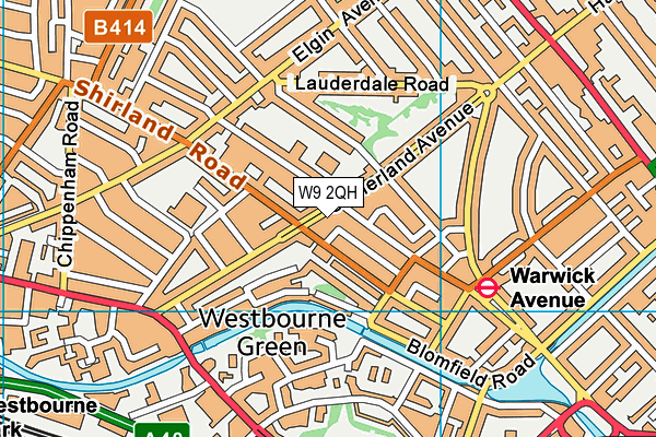 W9 2QH map - OS VectorMap District (Ordnance Survey) W9 2QH map - OS VectorMap District (Ordnance Survey)