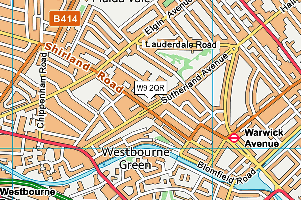 W9 2QR map - OS VectorMap District (Ordnance Survey) W9 2QR map - OS VectorMap District (Ordnance Survey)