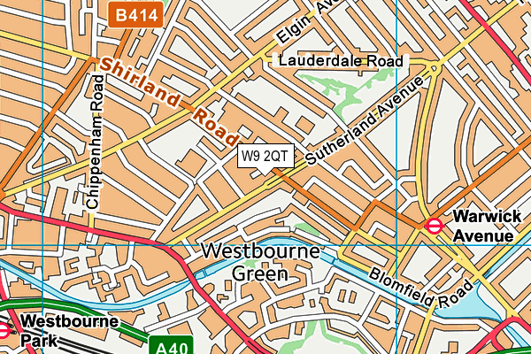 W9 2QT map - OS VectorMap District (Ordnance Survey) W9 2QT map - OS VectorMap District (Ordnance Survey)