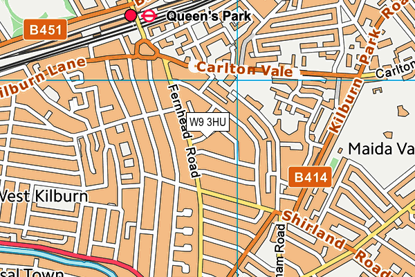 W9 3HU map - OS VectorMap District (Ordnance Survey) W9 3HU map - OS VectorMap District (Ordnance Survey)