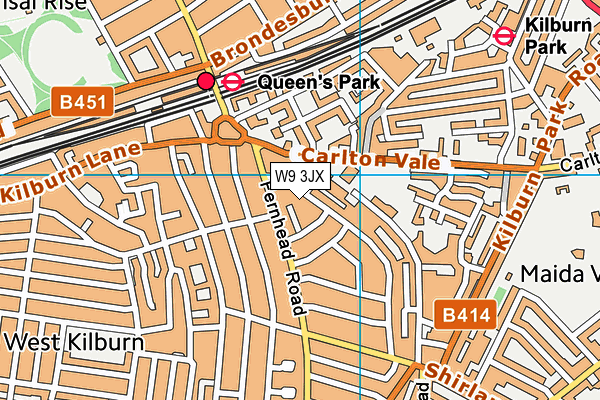 W9 3JX map - OS VectorMap District (Ordnance Survey) W9 3JX map - OS VectorMap District (Ordnance Survey)