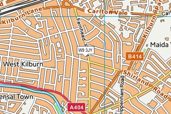 W9 3JY map - OS VectorMap District (Ordnance Survey) W9 3JY map - OS VectorMap District (Ordnance Survey)