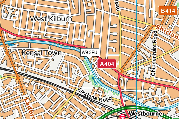 W9 3PU map - OS VectorMap District (Ordnance Survey) W9 3PU map - OS VectorMap District (Ordnance Survey)