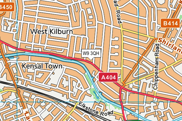 W9 3QH map - OS VectorMap District (Ordnance Survey) W9 3QH map - OS VectorMap District (Ordnance Survey)
