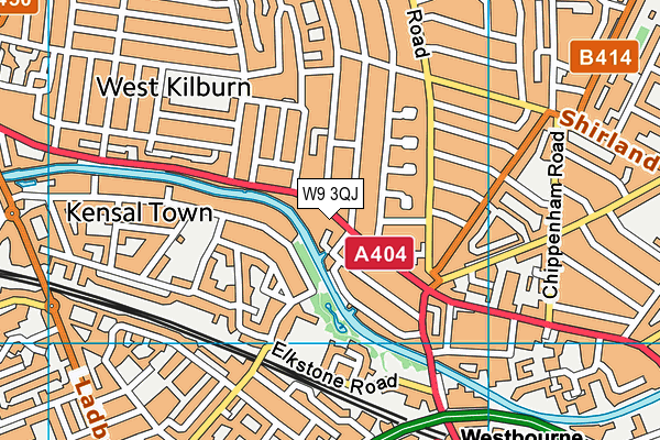 W9 3QJ map - OS VectorMap District (Ordnance Survey)