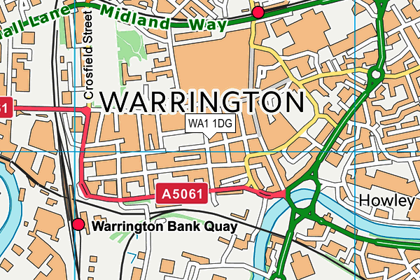 WA1 1DG map - OS VectorMap District (Ordnance Survey) WA1 1DG map - OS VectorMap District (Ordnance Survey)