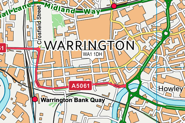 WA1 1DH map - OS VectorMap District (Ordnance Survey) WA1 1DH map - OS VectorMap District (Ordnance Survey)