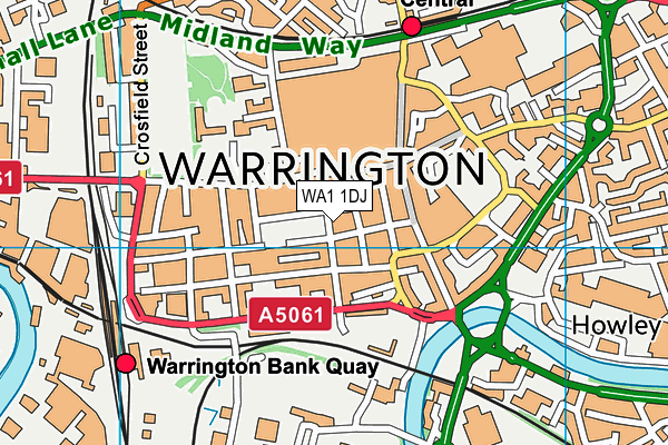 WA1 1DJ map - OS VectorMap District (Ordnance Survey) WA1 1DJ map - OS VectorMap District (Ordnance Survey)