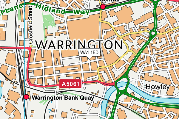 WA1 1ED map - OS VectorMap District (Ordnance Survey) WA1 1ED map - OS VectorMap District (Ordnance Survey)