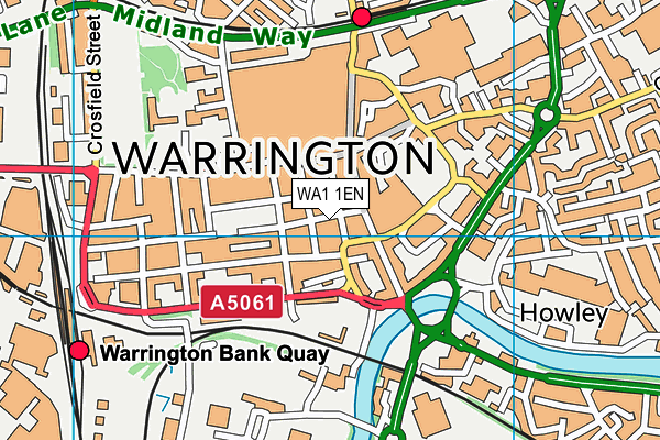 WA1 1EN map - OS VectorMap District (Ordnance Survey) WA1 1EN map - OS VectorMap District (Ordnance Survey)