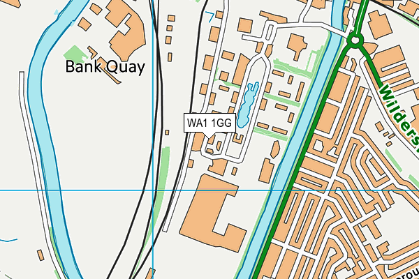 WA1 1GG map - OS VectorMap District (Ordnance Survey) WA1 1GG map - OS VectorMap District (Ordnance Survey)