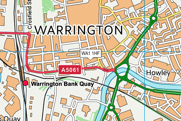 WA1 1HF map - OS VectorMap District (Ordnance Survey) WA1 1HF map - OS VectorMap District (Ordnance Survey)