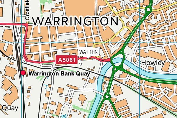 WA1 1HN map - OS VectorMap District (Ordnance Survey) WA1 1HN map - OS VectorMap District (Ordnance Survey)