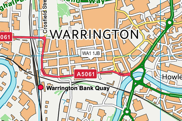 WA1 1JB map - OS VectorMap District (Ordnance Survey) WA1 1JB map - OS VectorMap District (Ordnance Survey)