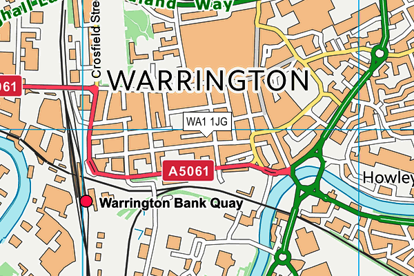 WA1 1JG map - OS VectorMap District (Ordnance Survey) WA1 1JG map - OS VectorMap District (Ordnance Survey)