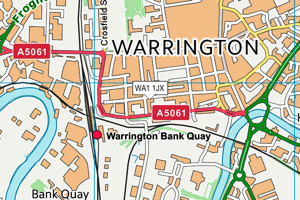 WA1 1JX map - OS VectorMap District (Ordnance Survey) WA1 1JX map - OS VectorMap District (Ordnance Survey)