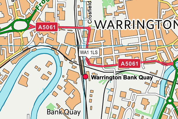 WA1 1LS map - OS VectorMap District (Ordnance Survey)