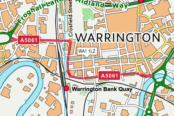 WA1 1LZ map - OS VectorMap District (Ordnance Survey) WA1 1LZ map - OS VectorMap District (Ordnance Survey)