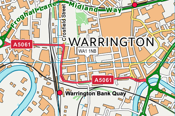 WA1 1NB map - OS VectorMap District (Ordnance Survey) WA1 1NB map - OS VectorMap District (Ordnance Survey)
