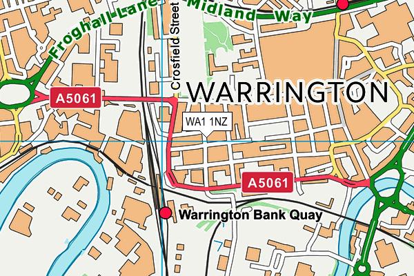 WA1 1NZ map - OS VectorMap District (Ordnance Survey) WA1 1NZ map - OS VectorMap District (Ordnance Survey)