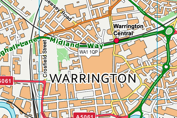 WA1 1QP map - OS VectorMap District (Ordnance Survey) WA1 1QP map - OS VectorMap District (Ordnance Survey)