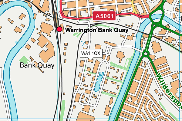 WA1 1QX map - OS VectorMap District (Ordnance Survey) WA1 1QX map - OS VectorMap District (Ordnance Survey)