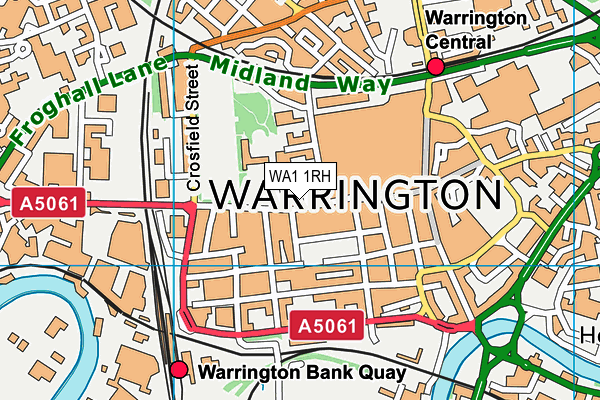 WA1 1RH map - OS VectorMap District (Ordnance Survey) WA1 1RH map - OS VectorMap District (Ordnance Survey)