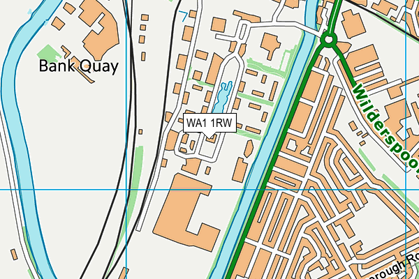 WA1 1RW map - OS VectorMap District (Ordnance Survey) WA1 1RW map - OS VectorMap District (Ordnance Survey)