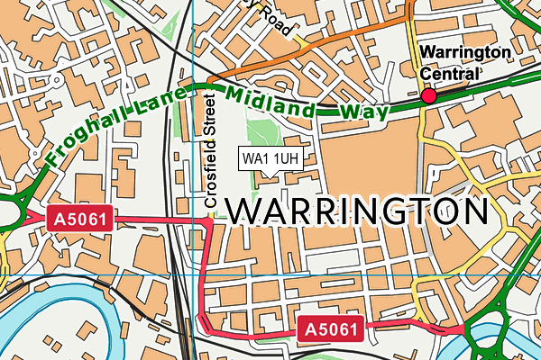 WA1 1UH map - OS VectorMap District (Ordnance Survey) WA1 1UH map - OS VectorMap District (Ordnance Survey)