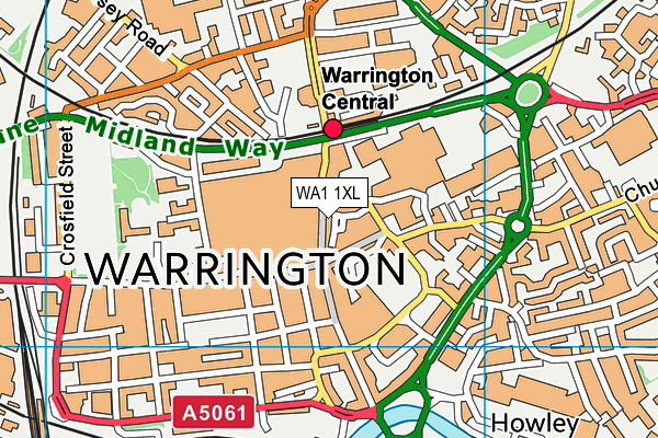 WA1 1XL map - OS VectorMap District (Ordnance Survey) WA1 1XL map - OS VectorMap District (Ordnance Survey)