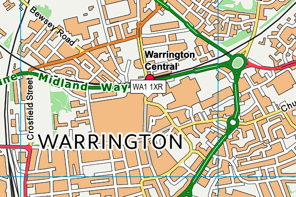 WA1 1XR map - OS VectorMap District (Ordnance Survey) WA1 1XR map - OS VectorMap District (Ordnance Survey)