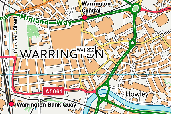 WA1 2EZ map - OS VectorMap District (Ordnance Survey) WA1 2EZ map - OS VectorMap District (Ordnance Survey)