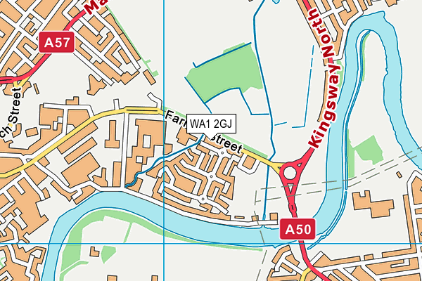 WA1 2GJ map - OS VectorMap District (Ordnance Survey) WA1 2GJ map - OS VectorMap District (Ordnance Survey)