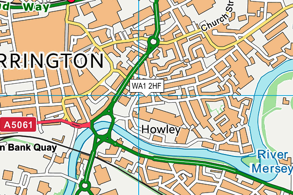 WA1 2HF map - OS VectorMap District (Ordnance Survey) WA1 2HF map - OS VectorMap District (Ordnance Survey)