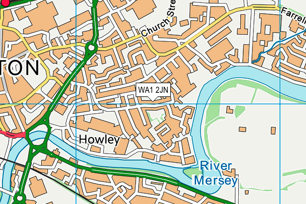 WA1 2JN map - OS VectorMap District (Ordnance Survey) WA1 2JN map - OS VectorMap District (Ordnance Survey)